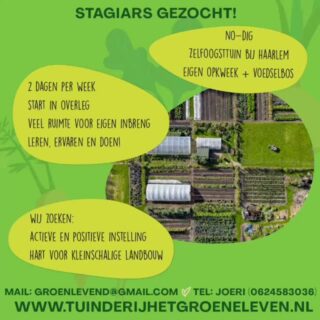 Wij zijn op zoek naar jou! 

Wil jij het tuindersvak leren op kleinschalige duurzame tuinderij? En zoek je nog een stageplek vanuit je opleiding, cursus of gewoon vanuit jezelf? Neem dan contact met ons op! 

#Vacature #warmonderhof #leren #ecologisch #tuinderij